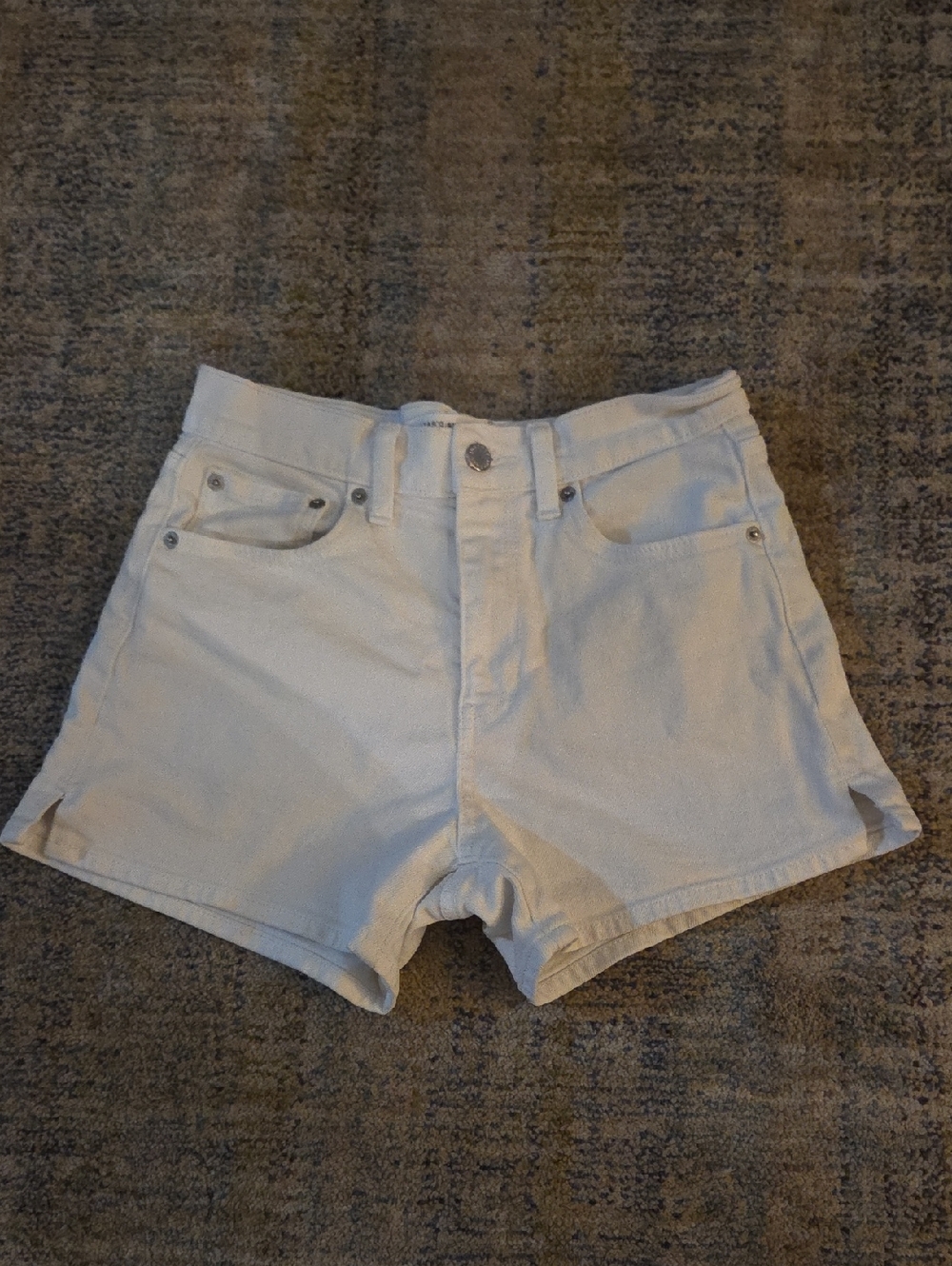 White Jean Shorts, Womens Size S (Fits Like A Zero)